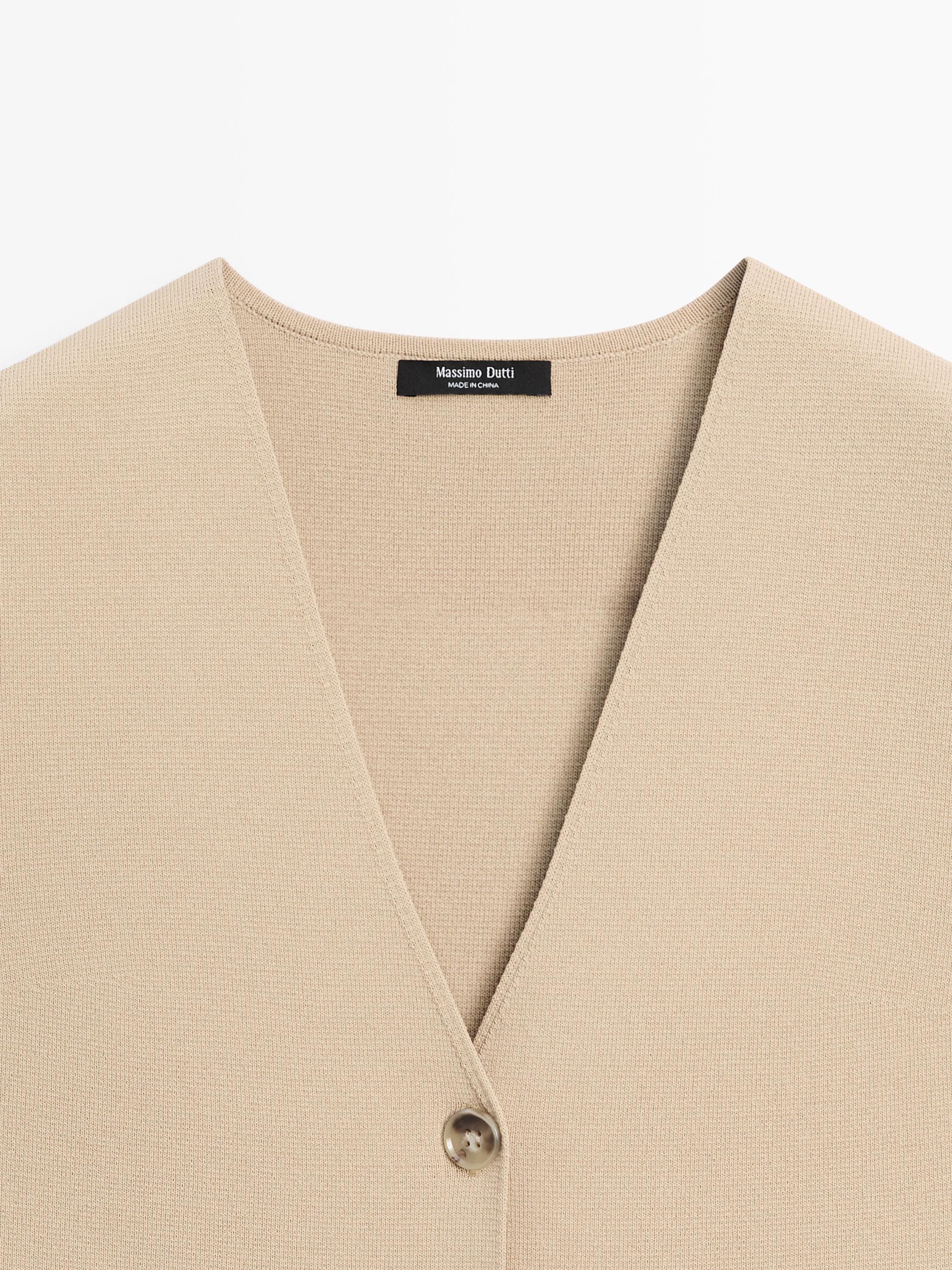 Knit waistcoat with button details
